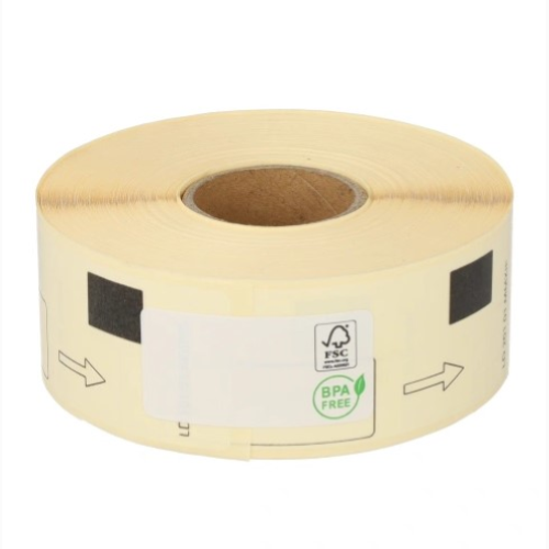 ROTOLO DI ETICHETTE ADESIVE PER BROTHER DK-11201 29MM X 90MM 400PZ SENZA SUPPORTO