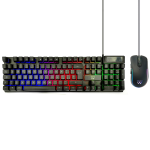 KIT TASTIERA + MOUSE CON FILO USB GAMING ILLUMINATA EWENT PL3200 LAYOUT ITALIANA | NERO