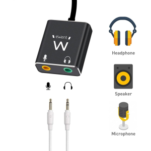 CAVO ADATTATORE AUDIO DA USB TYPE-C A 2X JACK DA 3,5 MM EWENT EC1645