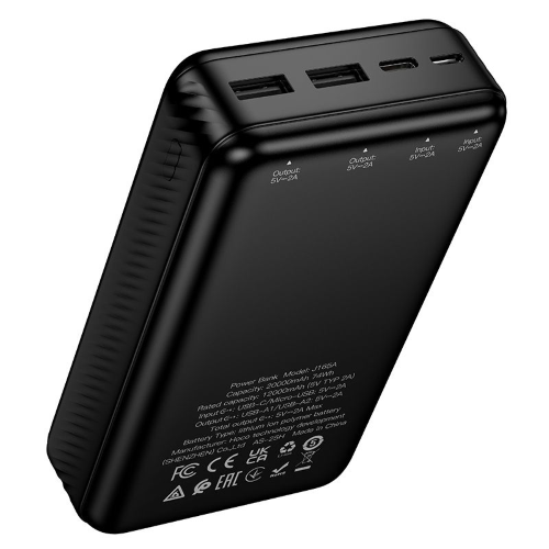 POWER BANK 20000MAH 2A HOCO J165 NERO