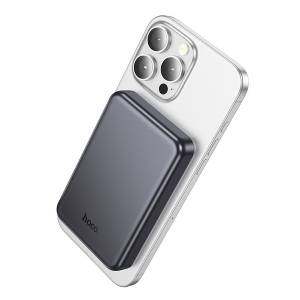 POWERBANK COMPATIBILE CON MAGSAFE HOCO 5000 MAH 2A 5W J160 GRIGIO METALLIZZATO