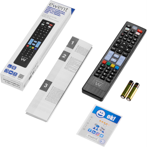 TELECOMANDO UNIVERSALE PER SMART TV LG SAMSUNG SONY HISENSE TCL | EWENT EW1577