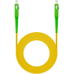 EWENT CAVO/PROLUNGA IN FIBRA OTTICA, CAVO IN FIBRA OTTICA GIARRETTIERA SIMPLEX MONOMODALE SC-APC A SC-APC, 9/125, G.657A2, LSZH, PRESTAZIONI OTTIMALI, PERDITA ALTAMENTE AFFIDABILE, GIALLO, 1 METRO