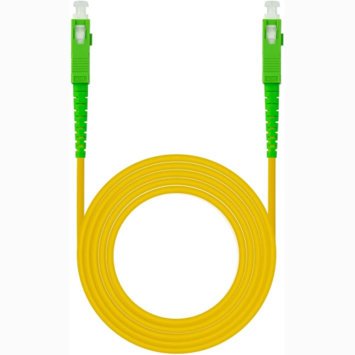 EWENT CAVO/PROLUNGA IN FIBRA OTTICA, CAVO IN FIBRA OTTICA GIARRETTIERA SIMPLEX MONOMODALE SC-APC A SC-APC, 9/125, G.657A2, LSZH, PRESTAZIONI OTTIMALI, PERDITA ALTAMENTE AFFIDABILE, GIALLO, 2 METRI