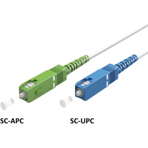 EWENT 40 METRI CAVO FIBRA OTTICA SC/APC PER SC/UPC SIMPLEX MONOMODALE 9/125, G.657A2, LSZH, COMPATIBILE CON TIM FIBRA, VODAFONE FIBRA, WIND FIBRA E TRE FIBRA ETC, BIANCO/VERDE-BIANCO/BLU, 40M