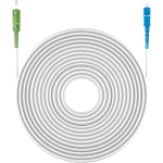 EWENT 40 METRI CAVO FIBRA OTTICA SC/APC PER SC/UPC SIMPLEX MONOMODALE 9/125, G.657A2, LSZH, COMPATIBILE CON TIM FIBRA, VODAFONE FIBRA, WIND FIBRA E TRE FIBRA ETC, BIANCO/VERDE-BIANCO/BLU, 40M