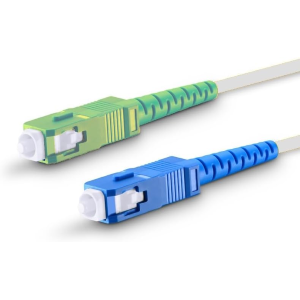 EWENT 2 METRI CAVO FIBRA OTTICA SC/APC PER SC/UPC SIMPLEX MONOMODALE 9/125, G.657A2, LSZH, COMPATIBILE CON TIM FIBRA, VODAFONE FIBRA, WIND FIBRA E TRE FIBRA ETC, BIANCO/VERDE-BIANCO/BLU, 2MT