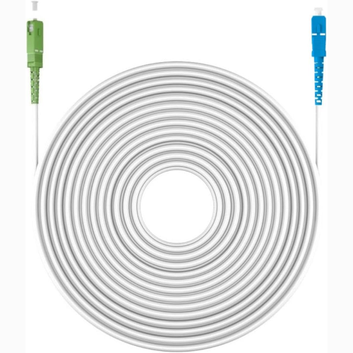 EWENT 2 METRI CAVO FIBRA OTTICA SC/APC PER SC/UPC SIMPLEX MONOMODALE 9/125, G.657A2, LSZH, COMPATIBILE CON TIM FIBRA, VODAFONE FIBRA, WIND FIBRA E TRE FIBRA ETC, BIANCO/VERDE-BIANCO/BLU, 2MT