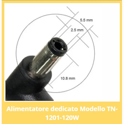 ALIMENTATORE COMPATIBILE PER NOTEBOOK ASUS 120W 19V 6.32A PLUG 2,5/5,5 MM TECNONEW TN-1201-120W