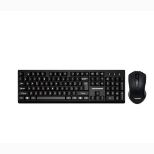 KIT TASTIERA MULTIMEDIALE + MOUSE WIRELESS TECNONEW TN-WS736 NERA | ITALIANA