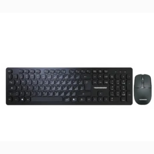 KIT TASTIERA MULTIMEDIALE + MOUSE WIRELESS TECNONEW TN-WS750 NERA | ITALIANA