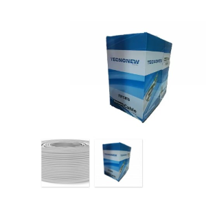 MATASSA BOBINA CAVO LAN ETHERNET 100 METRI CAT.6 FTP CCA BIANCO - ALLUMINIO RIVESTITO DI RAME | TECNONEW TN-CABLE-FTP-CAT6-100M