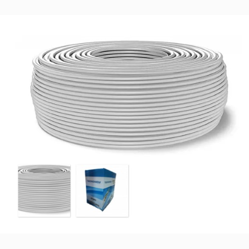 MATASSA BOBINA CAVO LAN ETHERNET 100 METRI CAT.6 FTP CCA BIANCO - ALLUMINIO RIVESTITO DI RAME | TECNONEW TN-CABLE-FTP-CAT6-100M