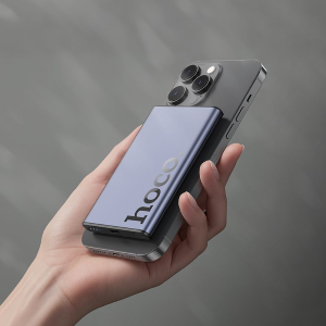 POWERBANK COMPATIBILE CON MAGSAFE HOCO 5000 MAH QC PD 2A 20W Q32 METAL GREY