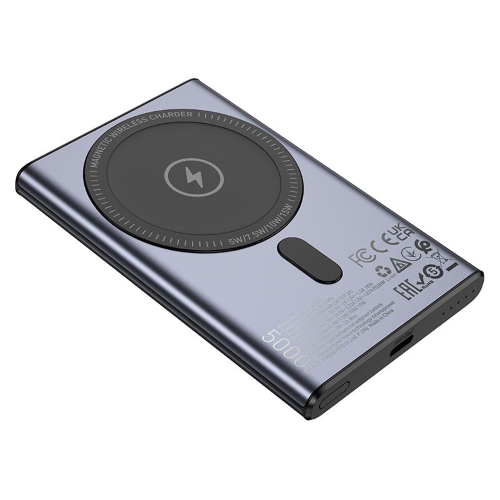 POWERBANK COMPATIBILE CON MAGSAFE HOCO 5000 MAH QC PD 2A 20W Q32 METAL GREY