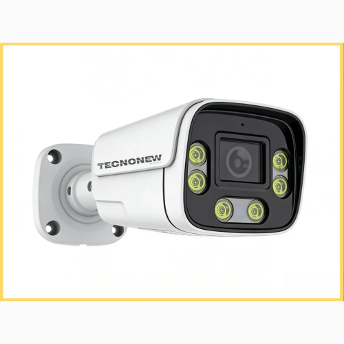 VIDEOCAMERA PER VIDEOSORVEGLIANZA IP LAN POE/12V BULLET TECNONEW TN-CAM5POE-3.6MM 5MP LENTE FISSA 3,6 MM – IR LED + LUCE LED