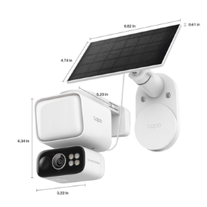KIT TELECAMERA WIRELESS CON ALIMENTAZIONE A BATTERIA E PANNELLO SOLARE 2K 3MP + FARETTO 800LM E AI TRACKING 360° CON ALLOGGIO MICROSD FINO A 512GB APP TAPO | TP-LINK TC50 KIT