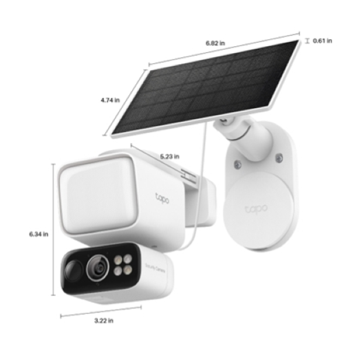 KIT TELECAMERA WIRELESS CON ALIMENTAZIONE A BATTERIA E PANNELLO SOLARE 2K 3MP + FARETTO 800LM E AI TRACKING 360° CON ALLOGGIO MICROSD FINO A 512GB APP TAPO | TP-LINK TC50 KIT