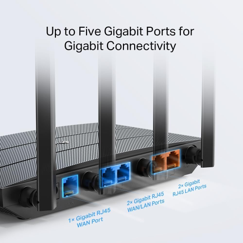 ROUTER GATEWAY WIFI VPN TP-LINK OMADA ER605W AC1350 DUALBAND 2 ANTENNE 5 LAN GIGABIT GESTIONE CENTRALIZZATA: ACCESSO IN CLOUD E APP OMADA