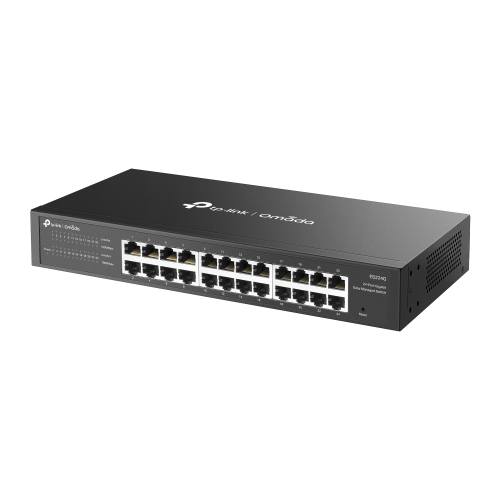 HUB SWITCH DI RETE TP-LINK OMADA ES224G EASY MANAGED GIGABIT 24 PORTE MONTABILE SU RACK 1U 13" GESTIONE CLOUD CENTRALIZZATA TRAMITE WEB O APP OMADA