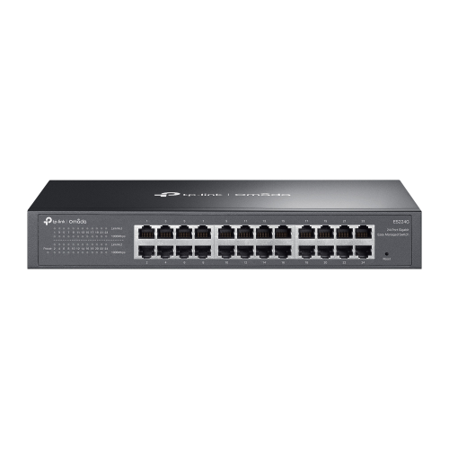 HUB SWITCH DI RETE TP-LINK OMADA ES224G EASY MANAGED GIGABIT 24 PORTE MONTABILE SU RACK 1U 13" GESTIONE CLOUD CENTRALIZZATA TRAMITE WEB O APP OMADA