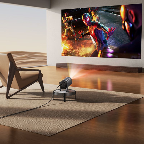 VIDEOPROIETTORE FULL HD CON ANDROID WI-FI E BLUETOOTH RISOLUZIONE 1080P MODELLO HOCO DT7 COLORE GRIGIO METALLIZZATO