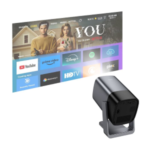 VIDEOPROIETTORE FULL HD CON ANDROID WI-FI E BLUETOOTH RISOLUZIONE 1080P MODELLO HOCO DT7 COLORE GRIGIO METALLIZZATO