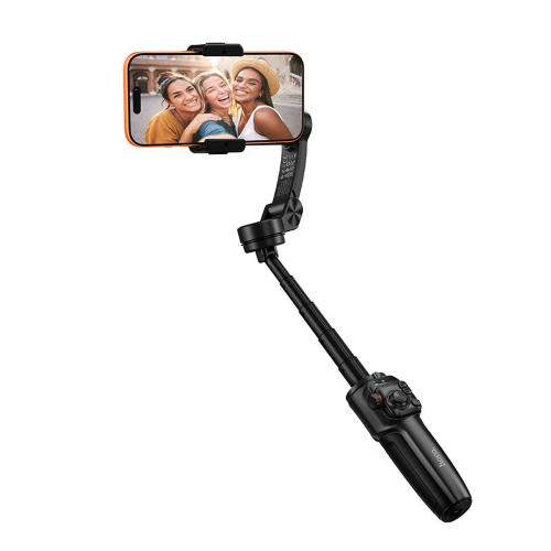 SUPPORTO PER TELEFONO STABILIZZATORE A 3 ASSI CON TELECOMANDO HOCO K91 NERO