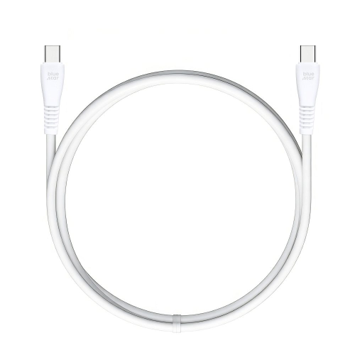 CAVO DATI TYPE-C A TYPE-C 1 METRO 60W QC4.0 BIANCO | BLUE STAR PJ-DQ1-C