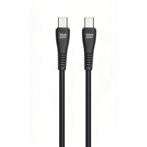 CAVO DATI TYPE-C A TYPE-C 1 METRO 60W QC4.0 NERO | BLUE STAR PJ-DQ1-C