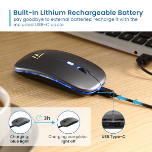 MOUSE OTTICO DOPPIA CONNESSIONE WIRELESS O BLUETOOTH | EWENT EW3242 NERO RGB