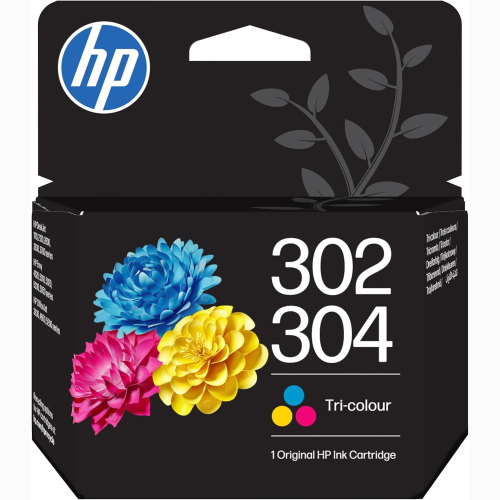 CARTUCCIA ORIGINALE HP 302/304 TRICROMIA B7RT6AE DA 100 PAGINE, COMPATIBILE CON STAMPANTI SERIE DESKJET 1110, 2130, 2600, 3630, 3700, ENVY 4520, 5010, 5020, 5030, 5050 E OFFICEJET 3830, 4650, 5200
