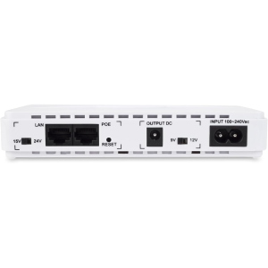 VULTECH UPS30PW-DC BIANCO MINI UPS 30W 30 WATT GRUPPO DI CONTINUITÀ PORTATILE PER ROUTER WIRELESS MODEM TELECAMERA POWER BANK SMARTPHONE BATTERIA 8800MAH INPUT 100-240 VAC USB 5V DC 9V/12V POE