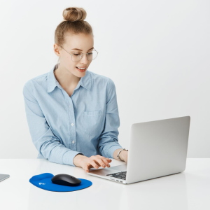 MOUSE PAD TAPPETINO ERGONOMICO PER MOUSE VULTECH MP-02B BLU CON GEL