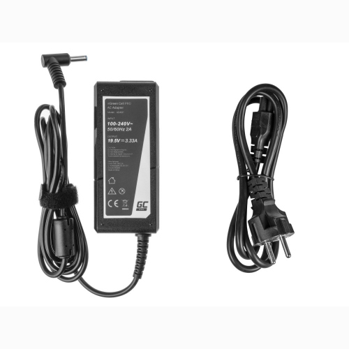 ALIMENTATORE COMPATIBILE PER NOTEBOOK HP 90W 19,5V 3,33 65W GREEN CELL AD49P MISURE CONNETTORE : TONDO CON PERNO (4,5-3,0 MM)