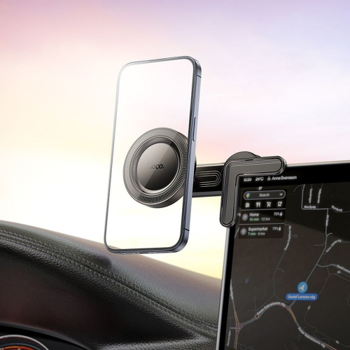SUPPORTO PER SMARTPHONE PER AUTO CON CALAMITA MAGNETICA COMPATIBILE MAGSAFE HOCO H57 NERO GRIGIO