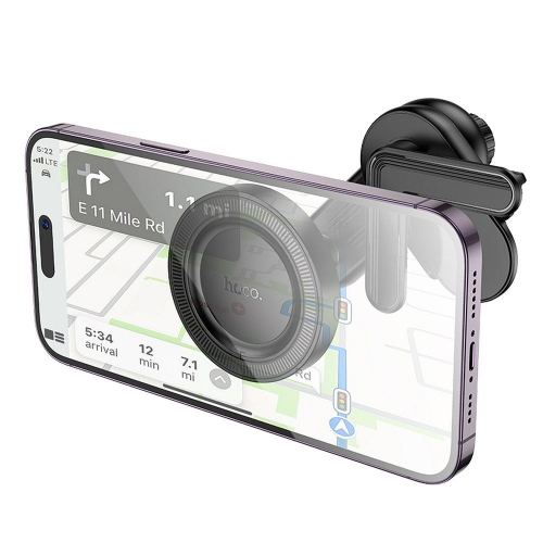 SUPPORTO PER SMARTPHONE PER AUTO CON CALAMITA MAGNETICA COMPATIBILE MAGSAFE HOCO H57 NERO GRIGIO