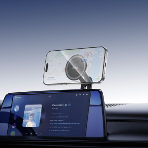SUPPORTO PER SMARTPHONE PER AUTO CON CALAMITA MAGNETICA CON FISSAGGIO SU RETRO DELLO SCHERMO COMPATIBILE MAGSAFE HOCO H93 NERO