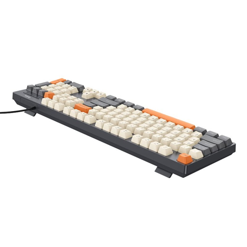 TASTIERA CABLATA USB QWERTY HOCO GM61 TRICOLORE (BIANCO, GRIGIO, ARANCIONE)