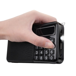 RADIO FM BLUETOOTH E MP3 CON MICROSD ALTOPARLANTE 5W, FUNZIONA A BATTERIA RICARICA TYPE-C | HOCO HI50 NERA