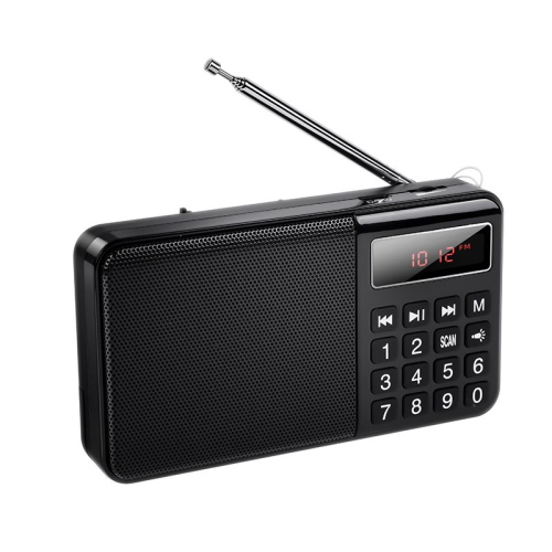 RADIO FM BLUETOOTH E MP3 CON MICROSD ALTOPARLANTE 5W, FUNZIONA A BATTERIA RICARICA TYPE-C | HOCO HI50 NERA