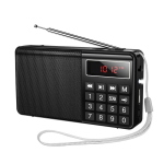 RADIO FM BLUETOOTH E MP3 CON MICROSD ALTOPARLANTE 5W, FUNZIONA A BATTERIA RICARICA TYPE-C | HOCO HI50 NERA