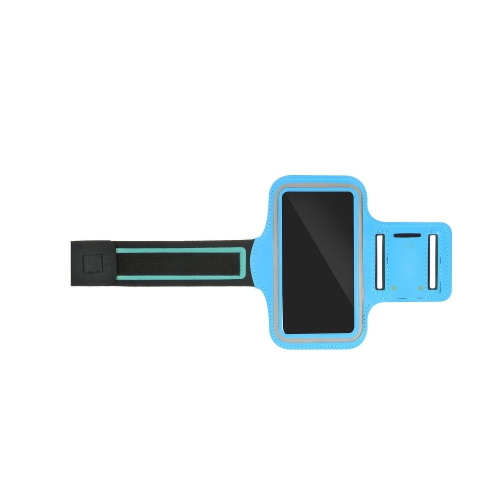 FASCIA DA BRACCIO CON ELASTICO PER SMARTPHONE SPORTIVA AZZURRA