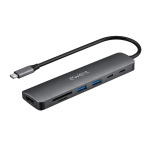 HUB  USB TYPE-C DOCK MULTIPORTA 7IN1 HDMI TYPE-C 2 USB-A E LETTORI DI SCHEDE SD/MICROSD. EWENT EW1152 MULTIPRESA USB 3.2