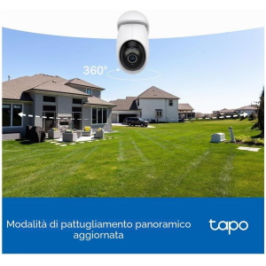 TELECAMERA OUTDOOR WIFI 360° 8MP 4K 2.4G/5GHZ SMART AI DETECTION BLUETOOTH 5.0 SUPP.MICRO SD FINO 512GB TAPO MOTORIZZATA | TP-LINK TC46