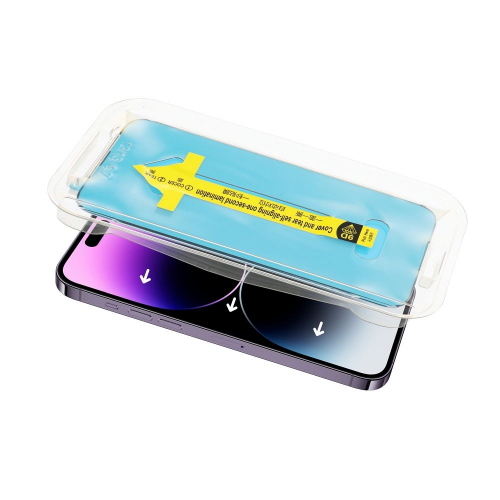 PELLICOLA HD 5D FULL GLUE VETRO TEMPERATO PER IPHONE 15 + APPLICATORE HOCO