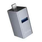 HUB USB TYPE-C ADATTATORE 3 IN 1 (2 PORTE USB 2.0 + USB 3.0) HOCO HB54 GRIGIO