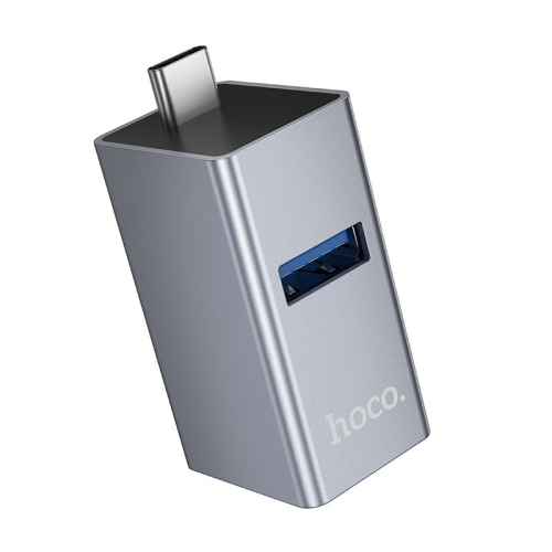 HUB USB TYPE-C ADATTATORE 3 IN 1 (2 PORTE USB 2.0 + USB 3.0) HOCO HB54 GRIGIO