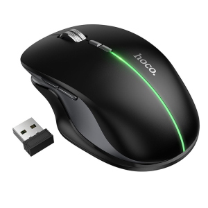 MOUSE WIRELESS DUAL MODE BLUETOOTH 1600DPI LED RGB GRIGIO HOCO GM40