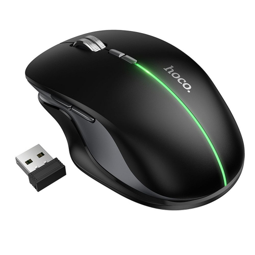 MOUSE WIRELESS DUAL MODE BLUETOOTH 1600DPI LED RGB GRIGIO HOCO GM40